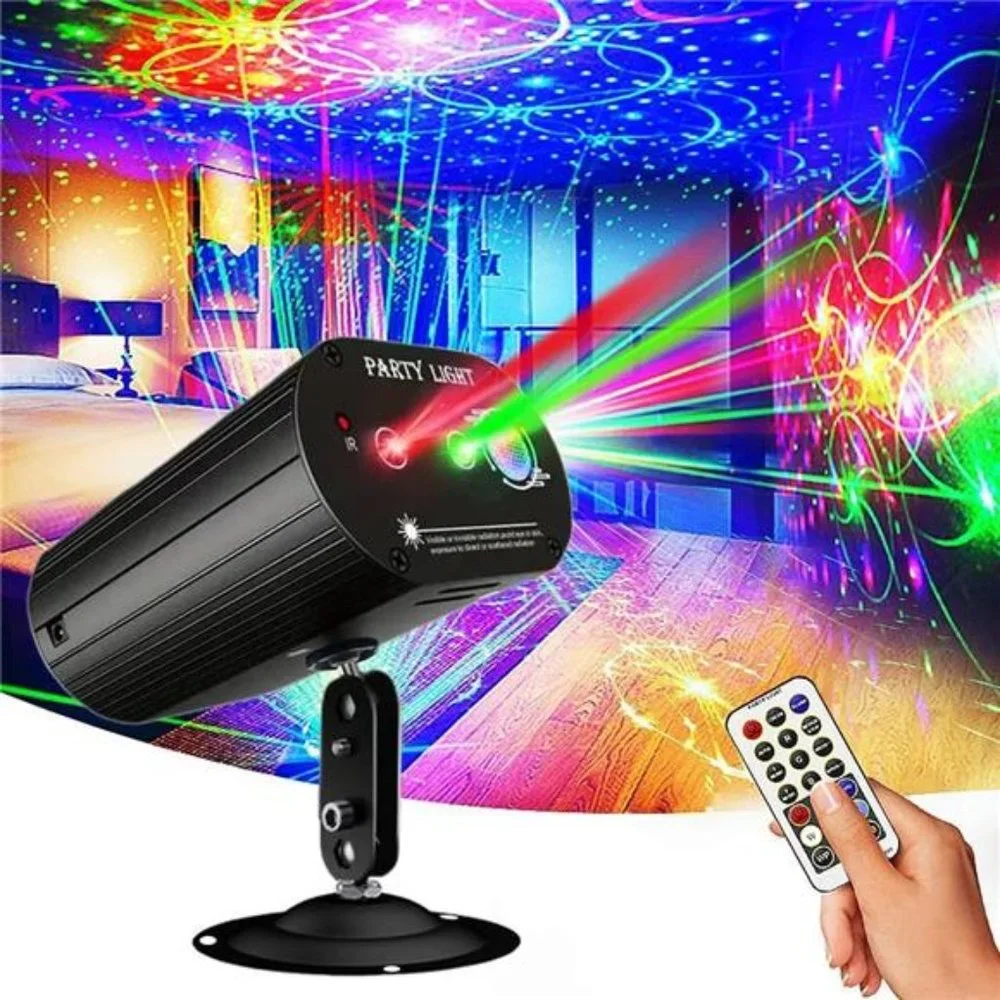Party Lights Disco Light,RGB LED Laser Lights Dj Lights Projector with Remote
